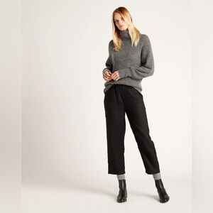 Quince Light Gray Turtleneck Sweater